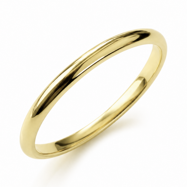 14 Ayar 2mm Altın Bombeli Klasik Alyans