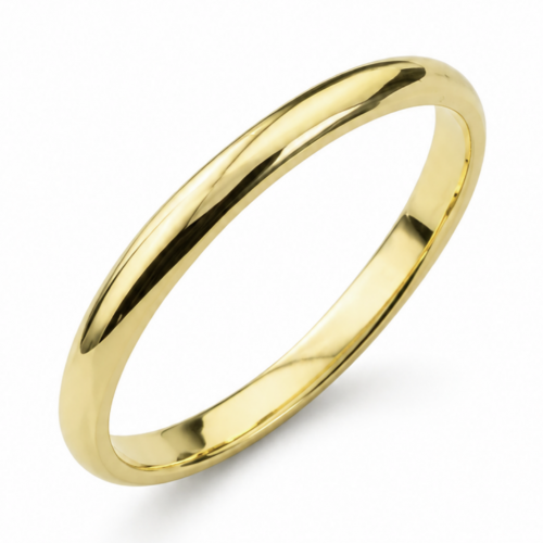 14 Ayar 2mm Altın Bombeli Klasik Alyans