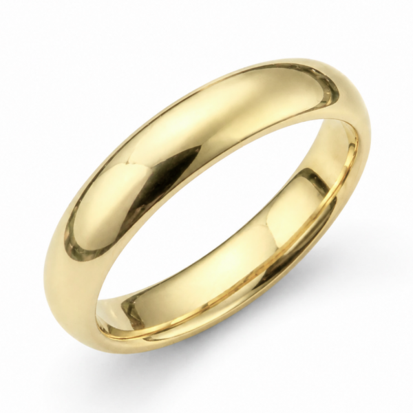 14 Ayar 4mm Altın Bombeli Klasik Alyans