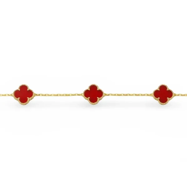 14 Ayar Altın Kırmızı Van Cleef Bileklik 14 Ayar Altın Kırmızı Van Cleef Bileklik