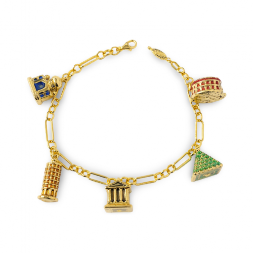 14 Ayar Altın Tarihi Figürlü Charm Bileklik