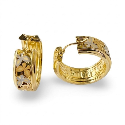 14 Ayar Altın Kelebek Motifli Tasarım Küpe