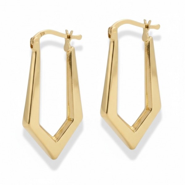 14 Ayar Altın Keskin Hatlı Küpe