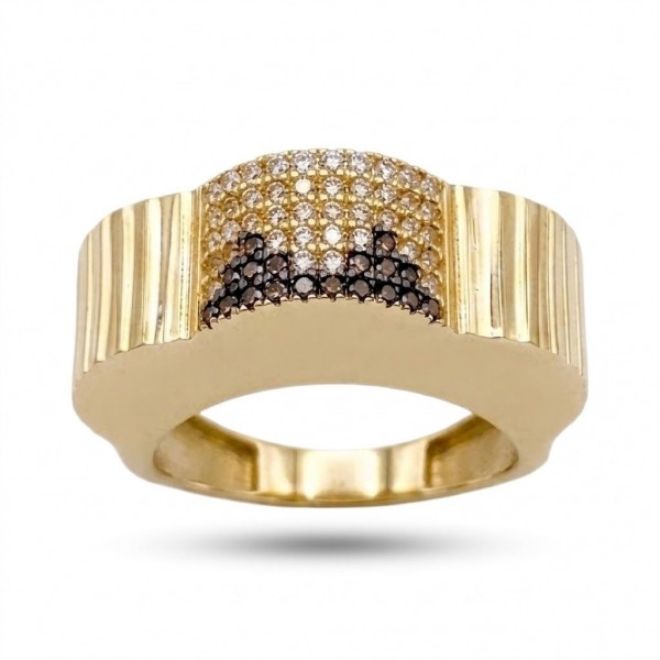 14 Ayar Altın İtalyan Kraliyet Işıltısı Tasarım Yüzük - Set 4