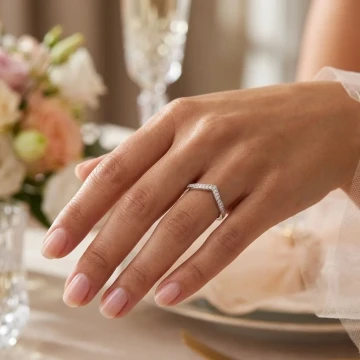 14 Ayar Altın Elegance V Tasarım Yüzük - Set 1