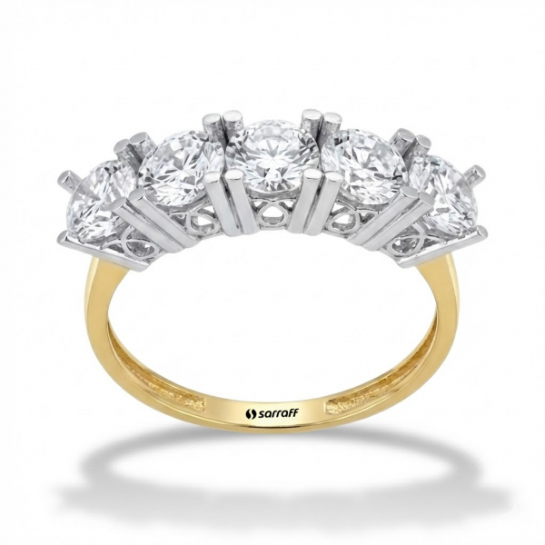 14 Ayar Altın Beştaş Yüzük