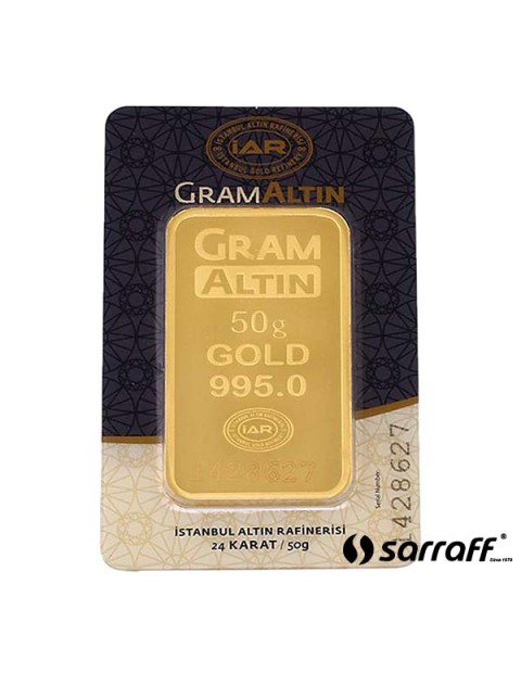 24 Ayar 50 GR Külçe Altın