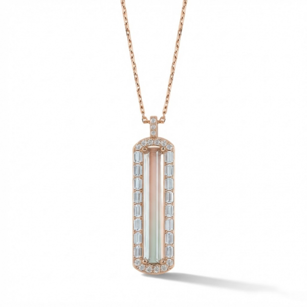 1,41 Karat Pırlanta Dikey Prizma Kolye