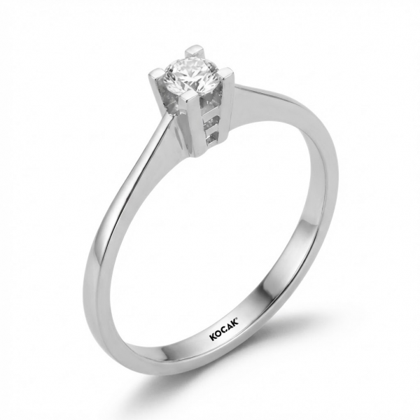 0,11 Karat Pırlanta Tektaş Yüzük