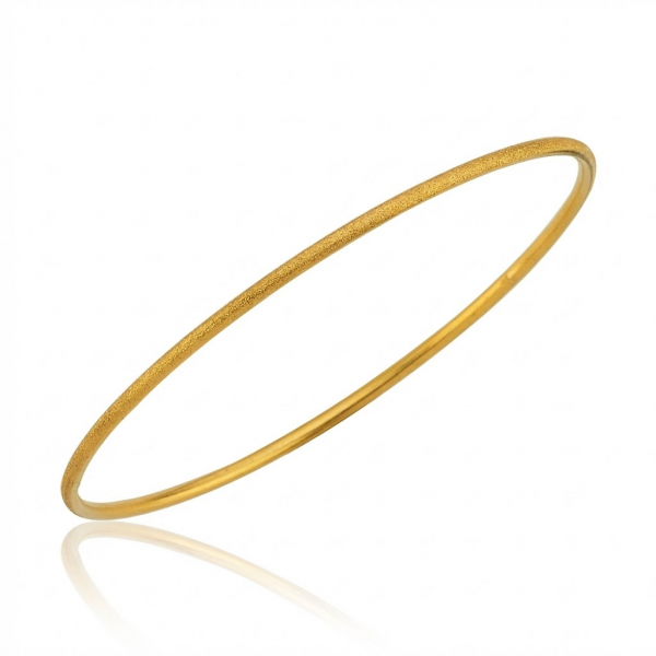 22 Ayar Altın Simli Desensiz Ajda Bilezik