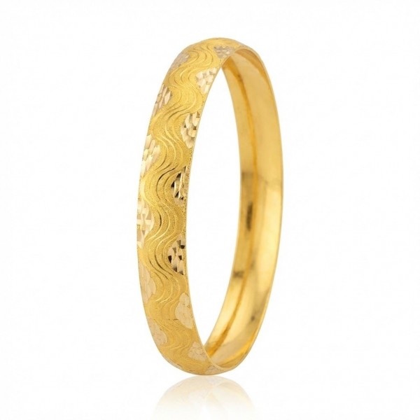 22 Ayar Altın Desenli Şarnel Bilezik